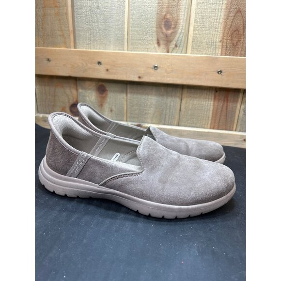 Skechers Womens Slip-Ins Air-Cooled Memory Foam Taupe Casual Shoes Size 7.5 - Picture 1 of 8